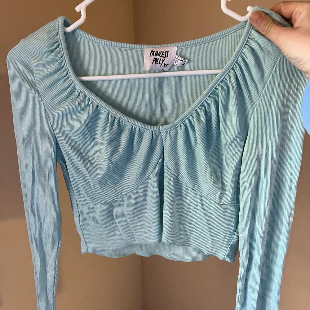 Princess Polly Cropped Long Sleeve Top